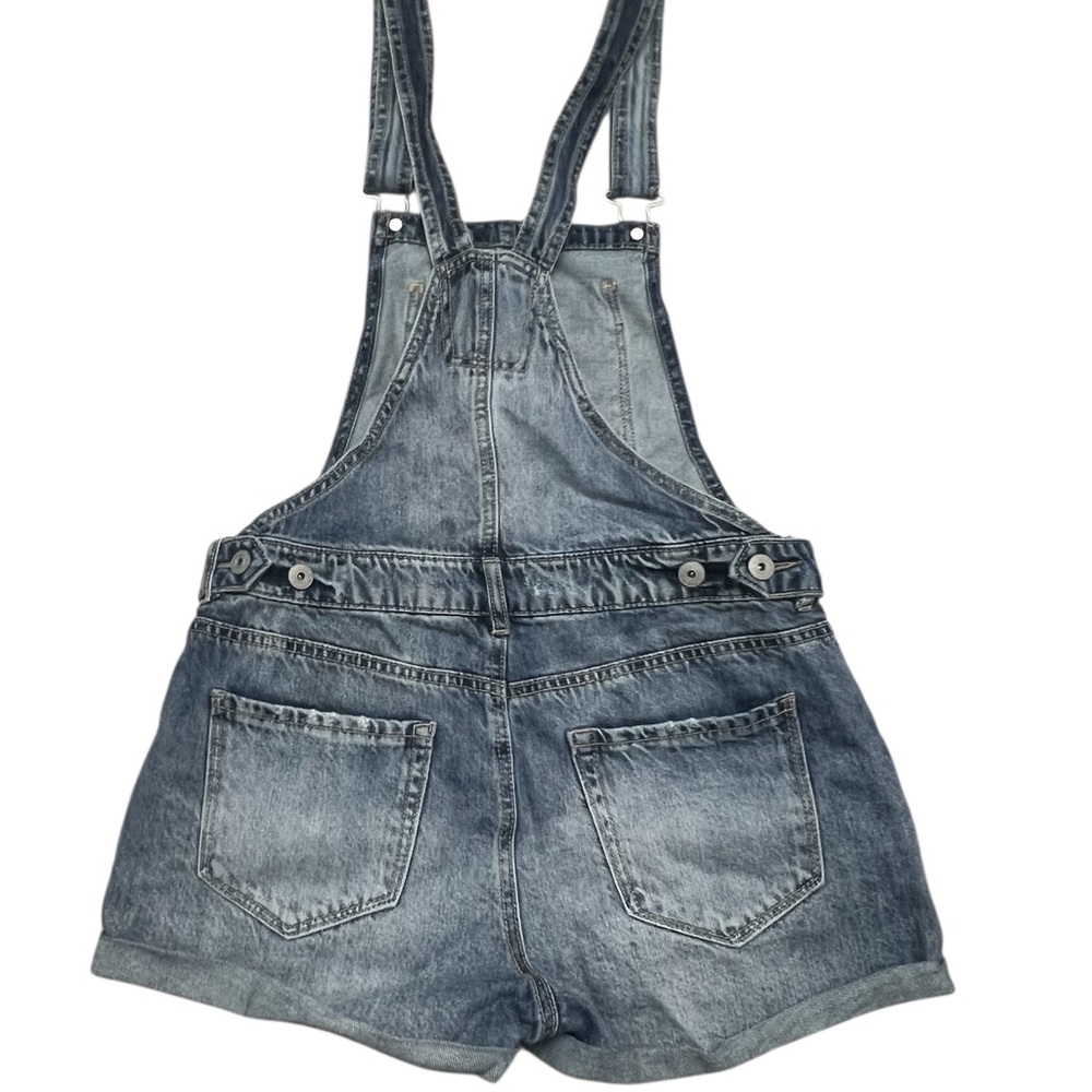 Vanilla Star Premium Blue Denim Overall Shorts - Picture 10 of 11